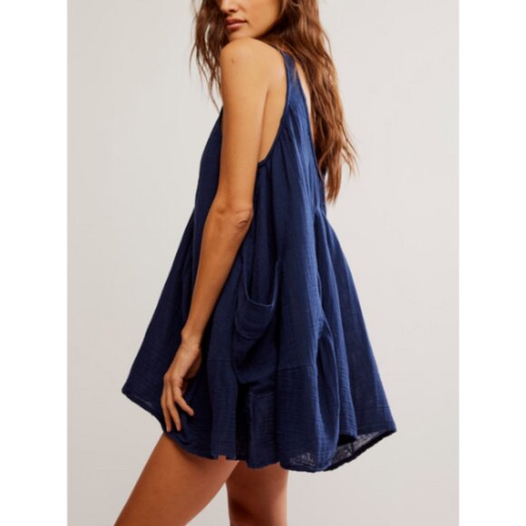 Free People Navy Mini Dress - Picture 2 of 10
